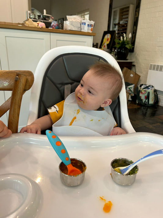 Baby's First solids using Busy Benny Containers