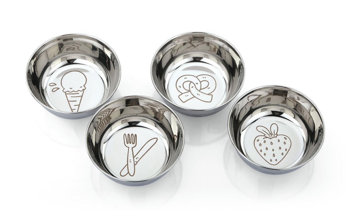 Stainless Steel Small Bowl Set (Four)