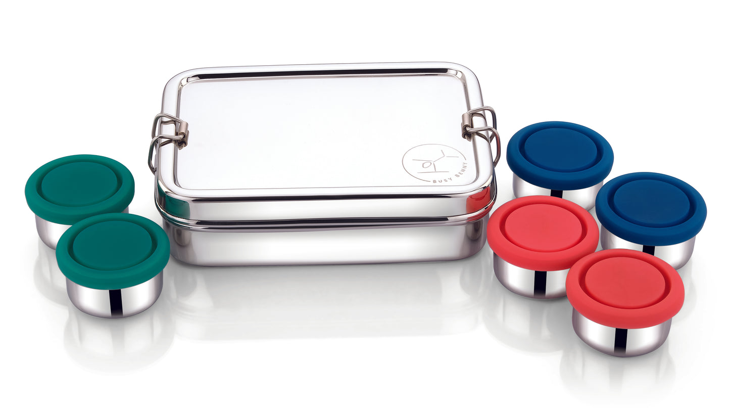 Stainless Steel Bento Snack Box for On-the-Go